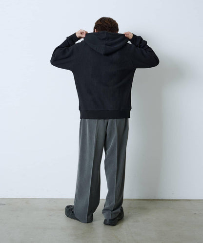 【Kastane】【WHIMSIC】華夫格拉鍊連帽衛衣