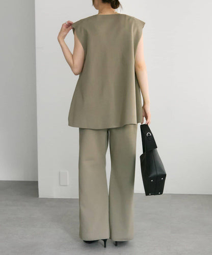 彈力V領針織背心