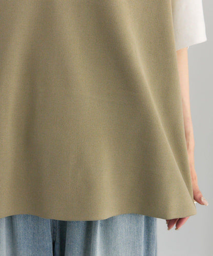 彈力V領針織背心