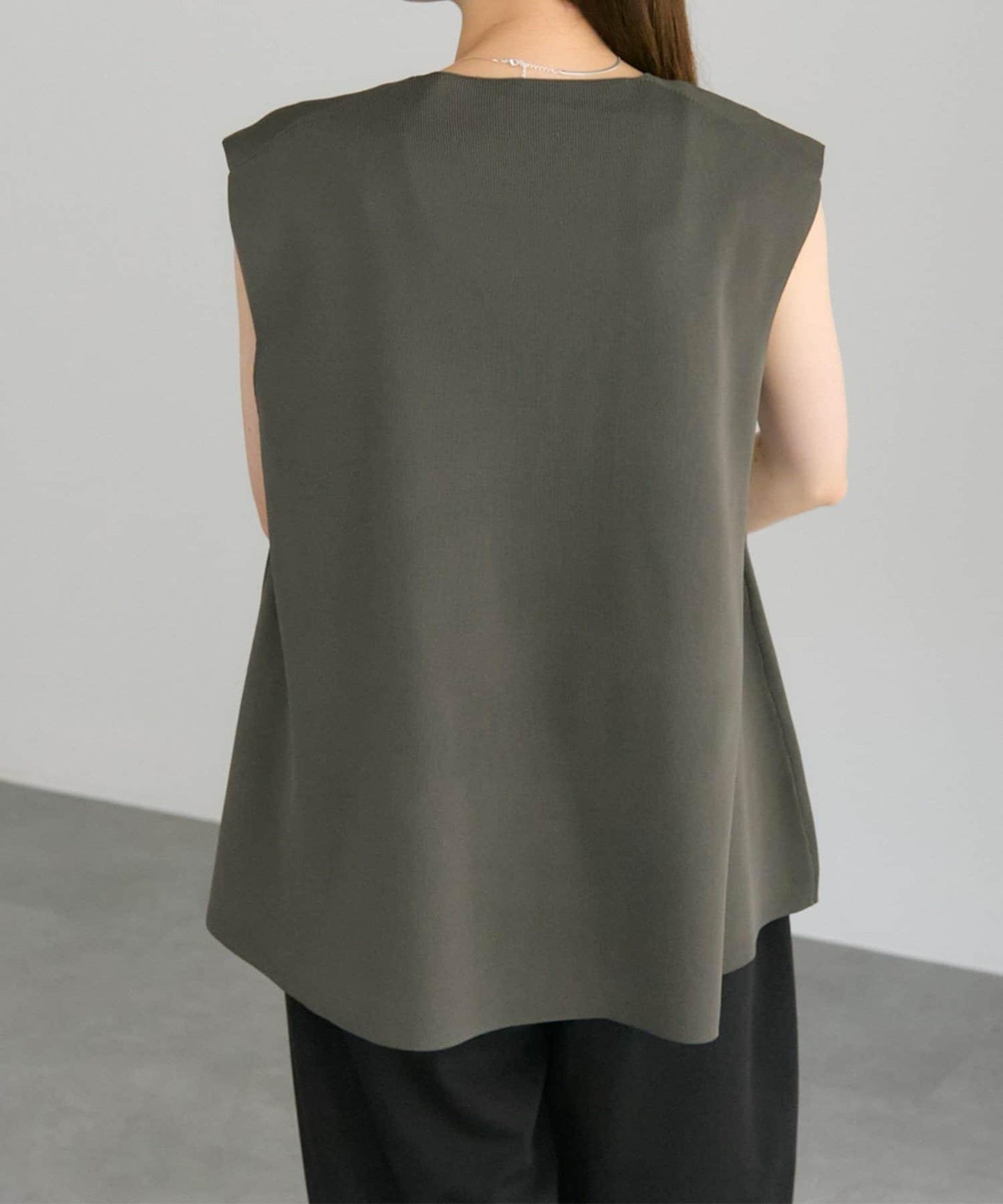 彈力V領針織背心