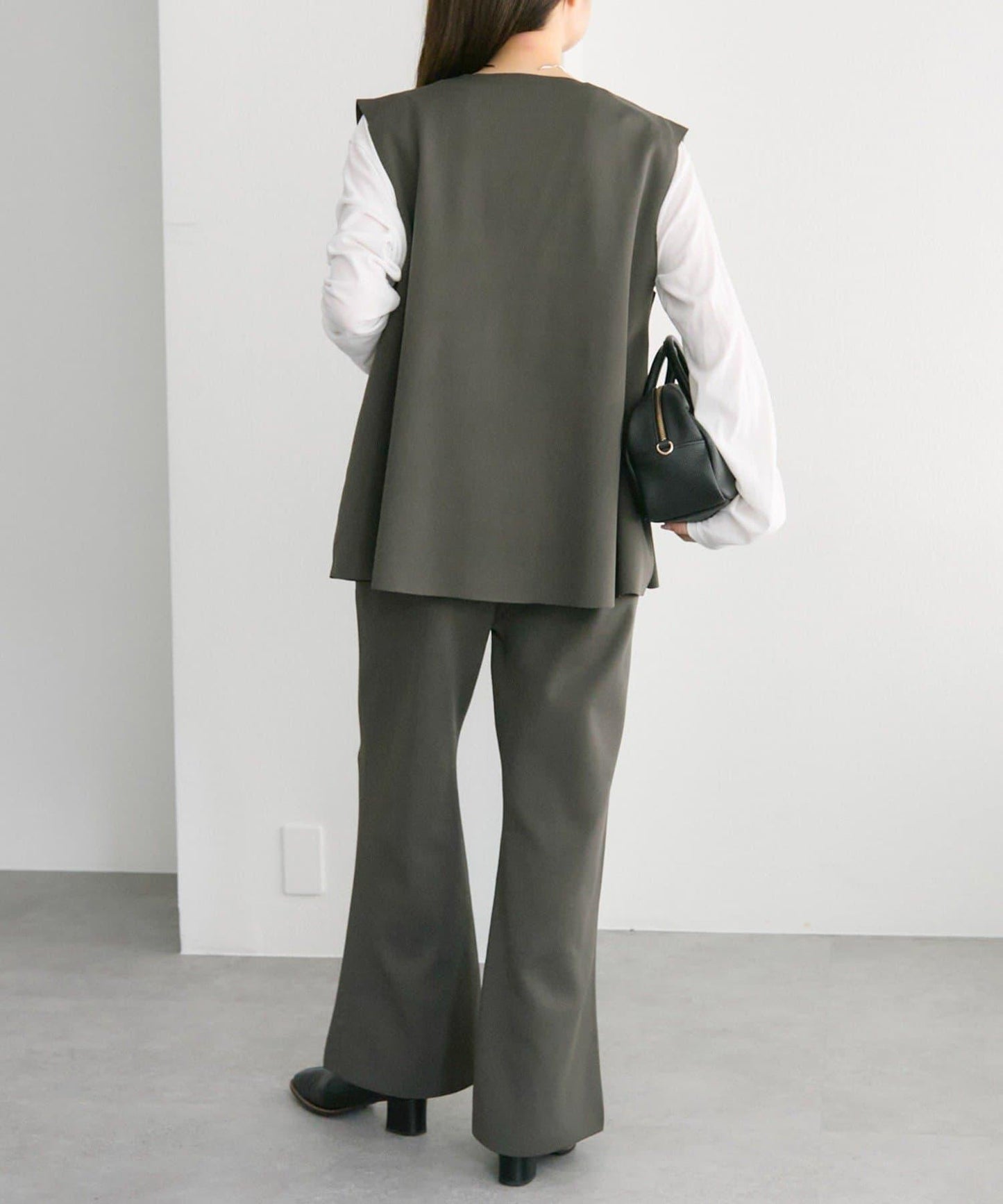 彈力V領針織背心