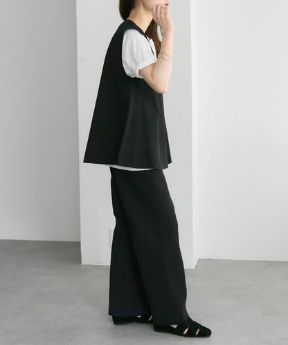 彈力V領針織背心