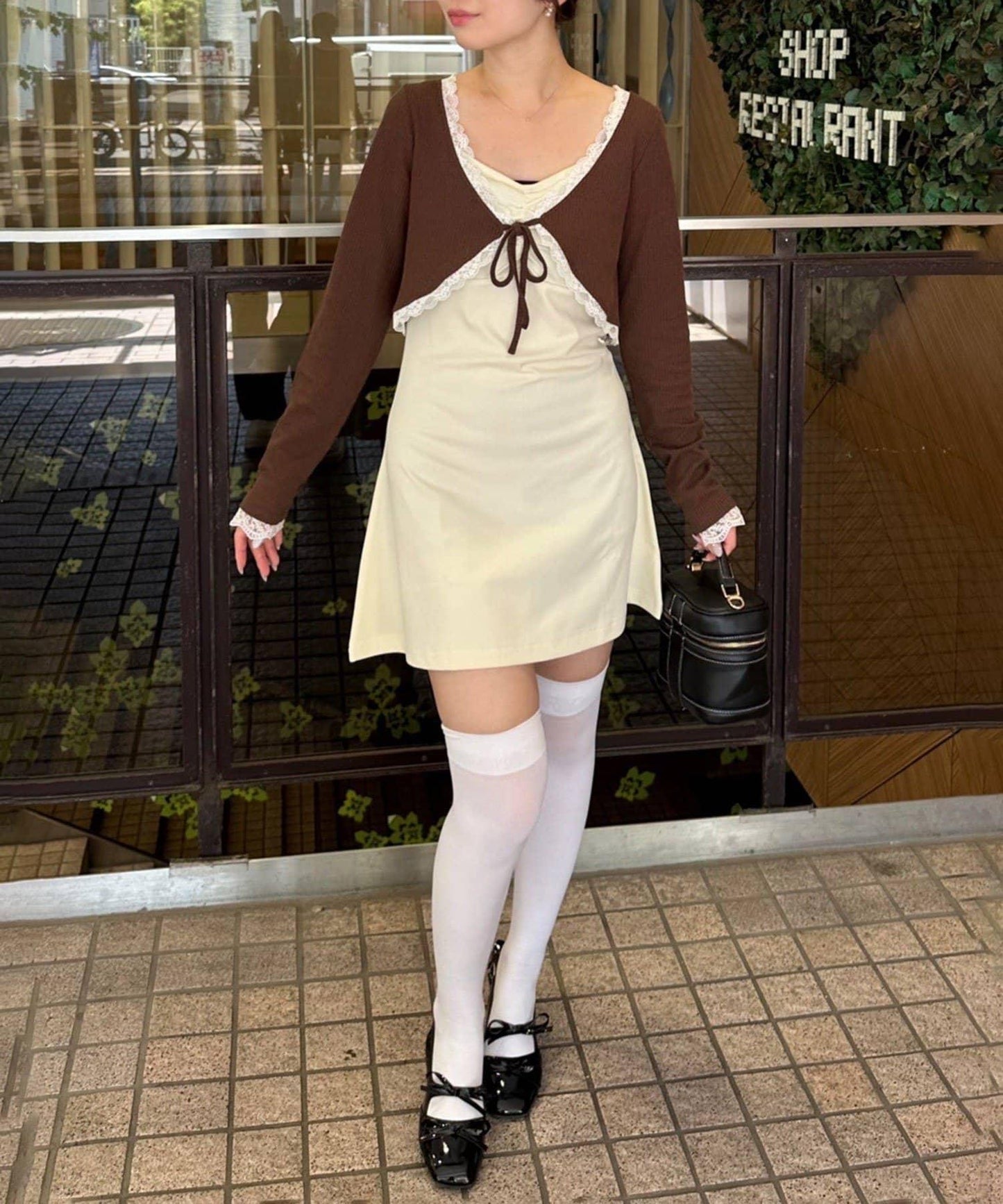 【超值套裝商品】【RMAF】短款開衫×吊帶連衣裙