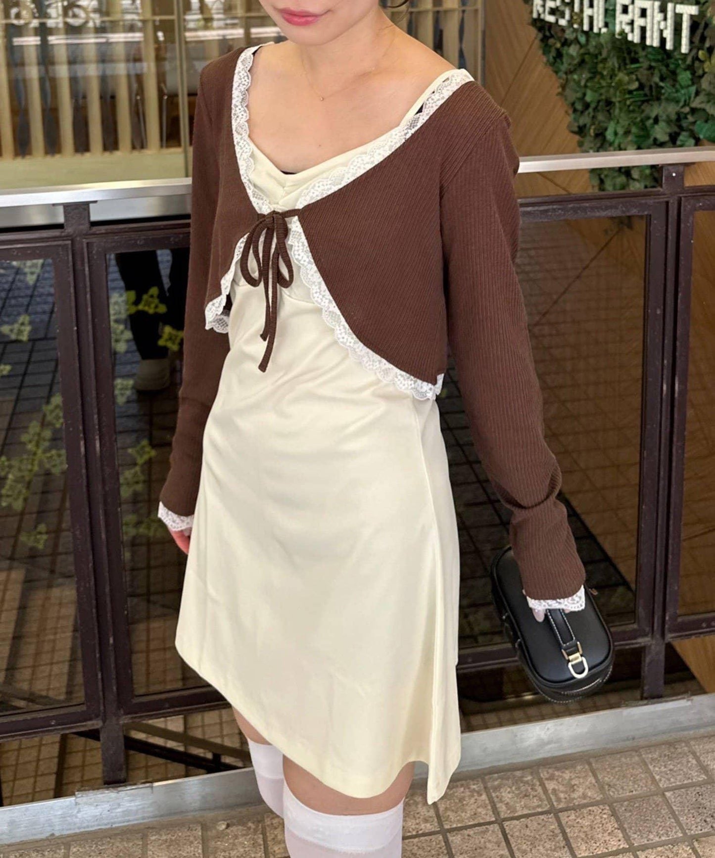 【超值套裝商品】【RMAF】短款開衫×吊帶連衣裙