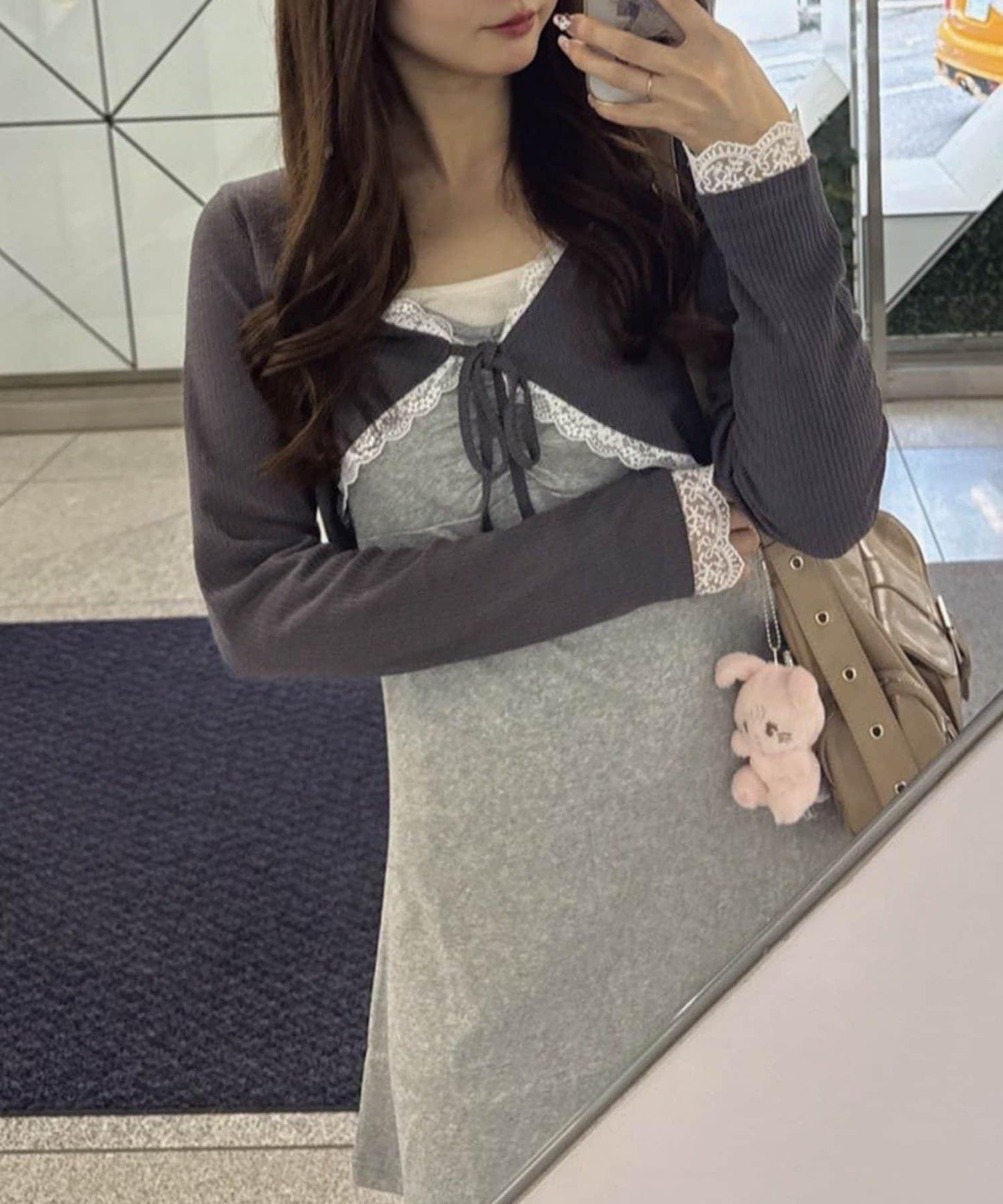 【超值套裝商品】【RMAF】短款開衫×吊帶連衣裙