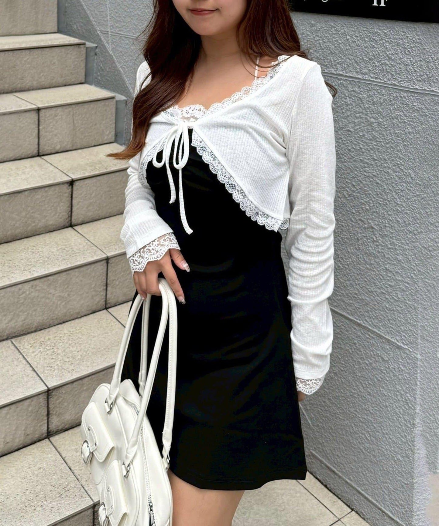 【超值套裝商品】【RMAF】短款開衫×吊帶連衣裙