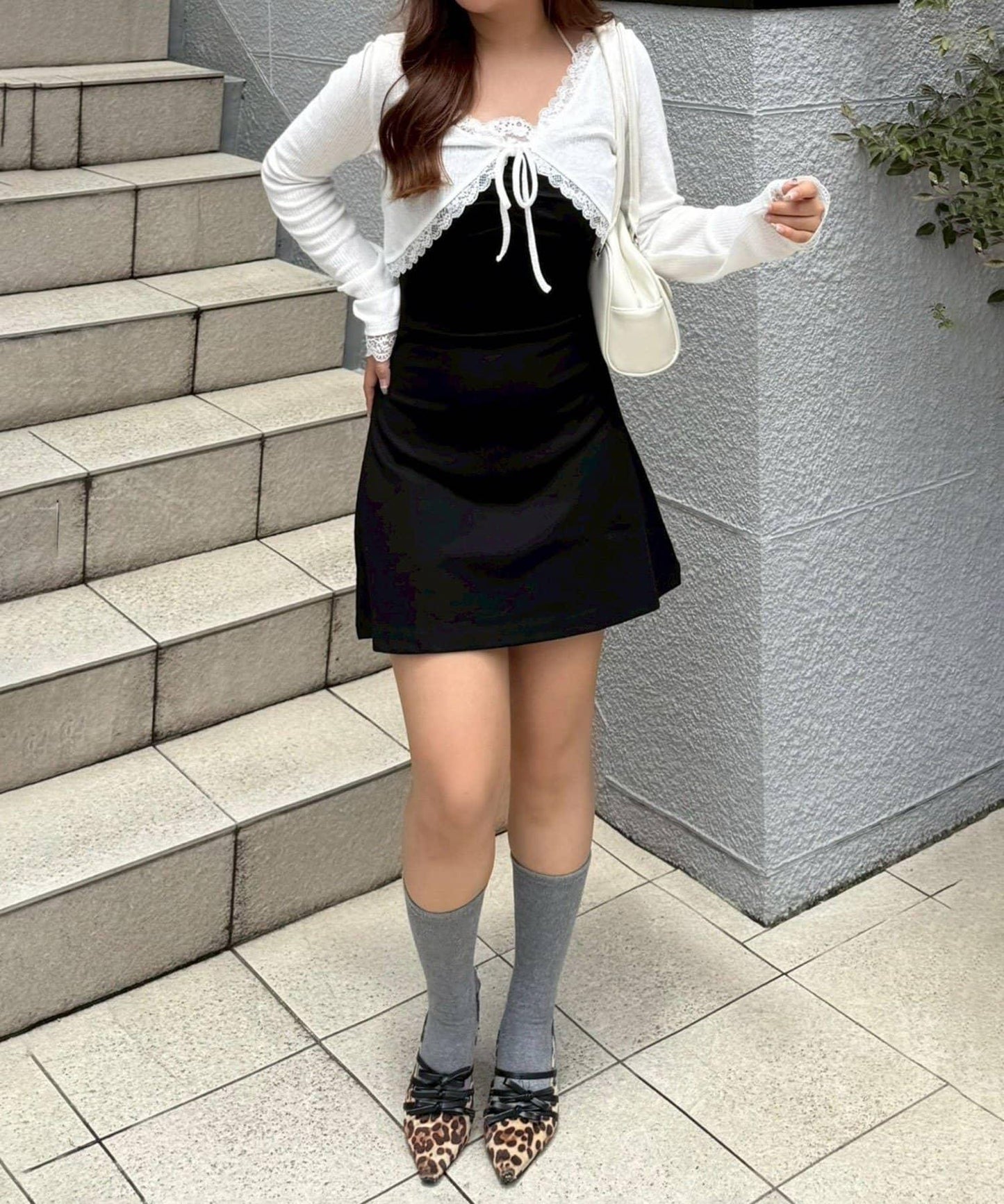 【超值套裝商品】【RMAF】短款開衫×吊帶連衣裙