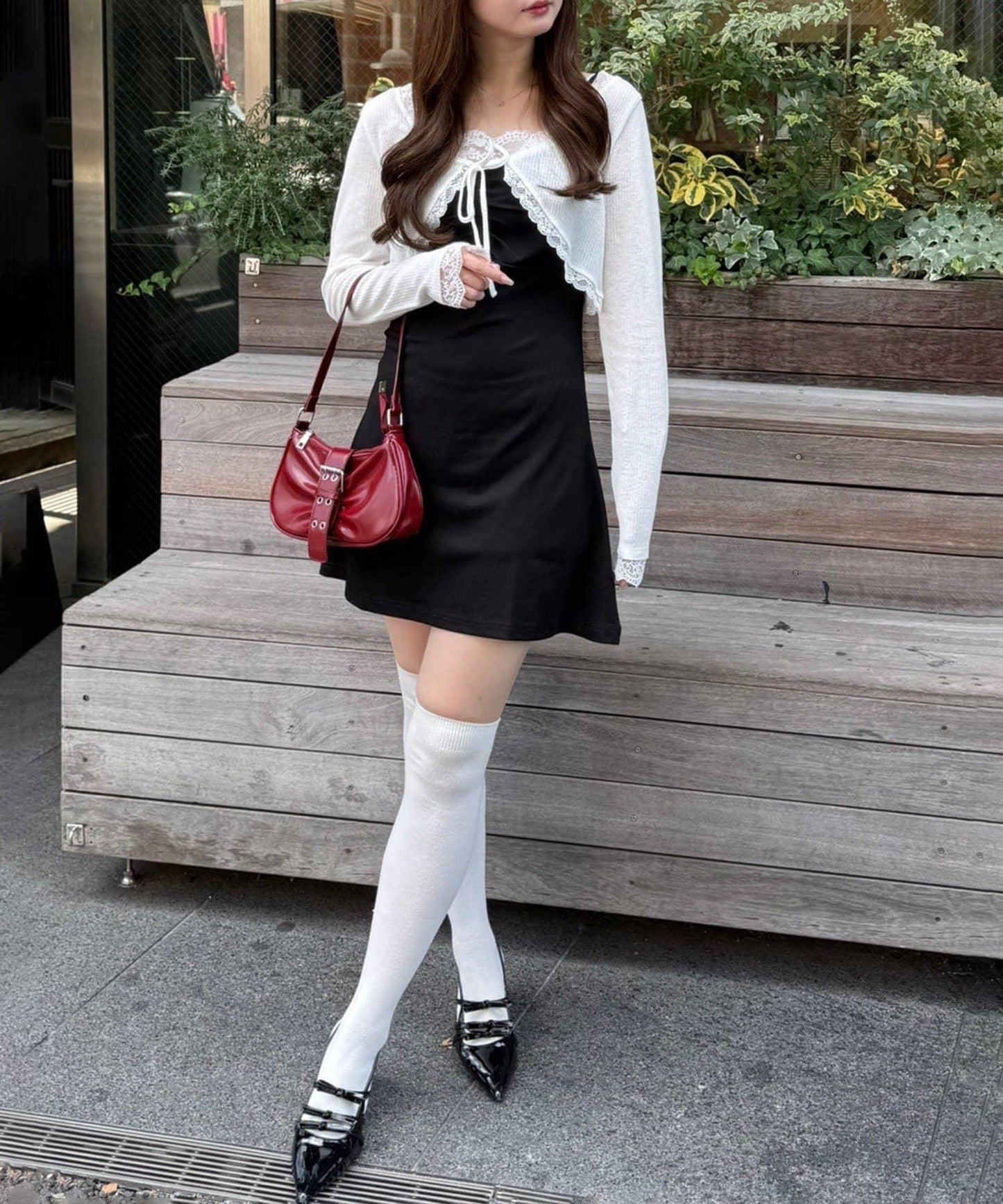 【超值套裝商品】【RMAF】短款開衫×吊帶連衣裙