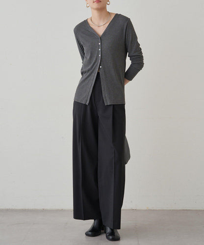 【Loungedress】直筒褶皺長褲