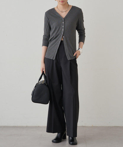 【Loungedress】直筒褶皺長褲
