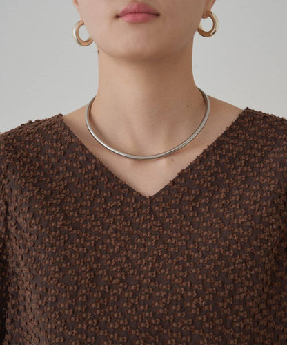 【Loungedress】提花荷葉邊下襬上衣