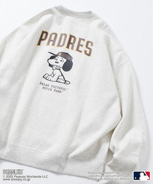 MLB×《PEANUTS》特別款寬鬆版型背部印花圓領衛衣/PADRES