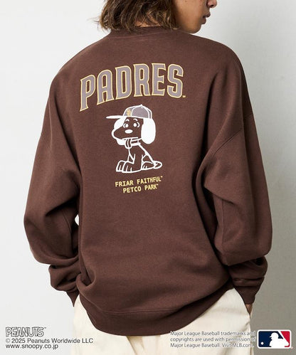 MLB×《PEANUTS》特別款寬鬆版型背部印花圓領衛衣/PADRES