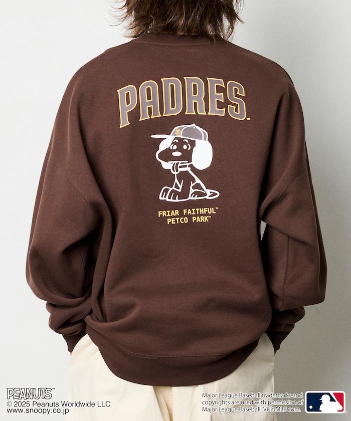 MLB×《PEANUTS》特別款寬鬆版型背部印花圓領衛衣/PADRES