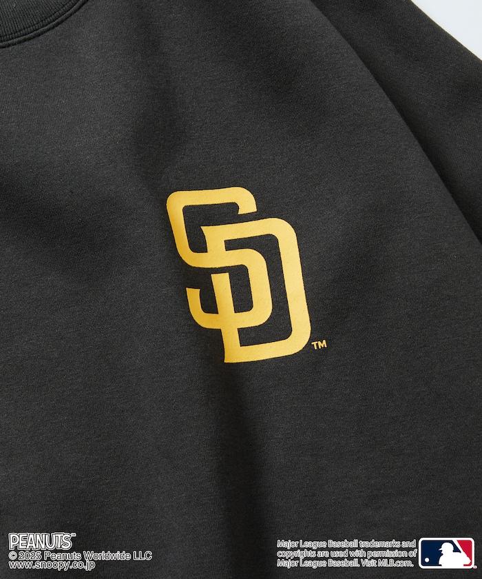 MLB×《PEANUTS》特別款寬鬆版型背部印花圓領衛衣/PADRES