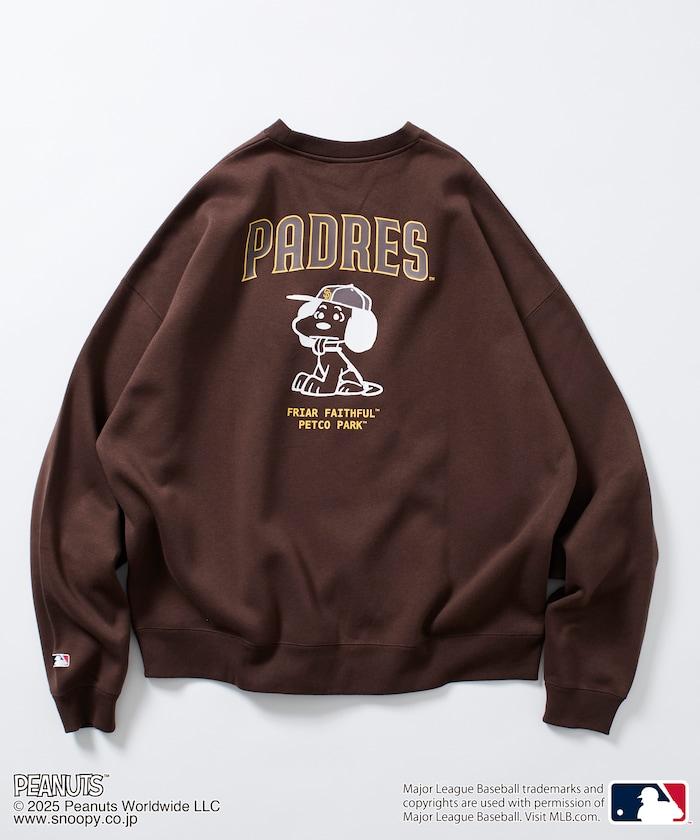MLB×《PEANUTS》特別款寬鬆版型背部印花圓領衛衣/PADRES