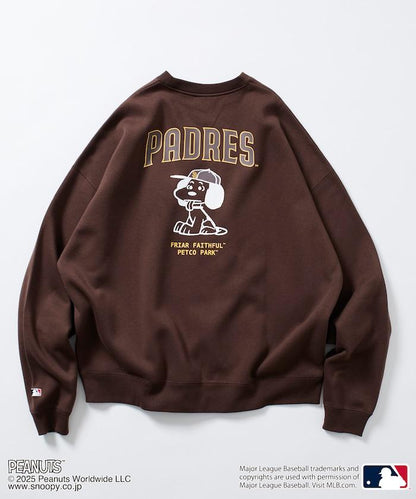MLB×《PEANUTS》特別款寬鬆版型背部印花圓領衛衣/PADRES