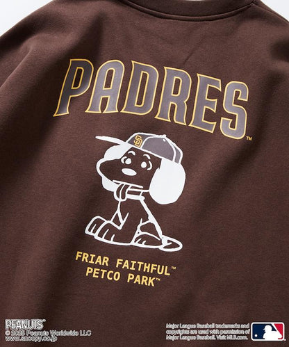 MLB×《PEANUTS》特別款寬鬆版型背部印花圓領衛衣/PADRES