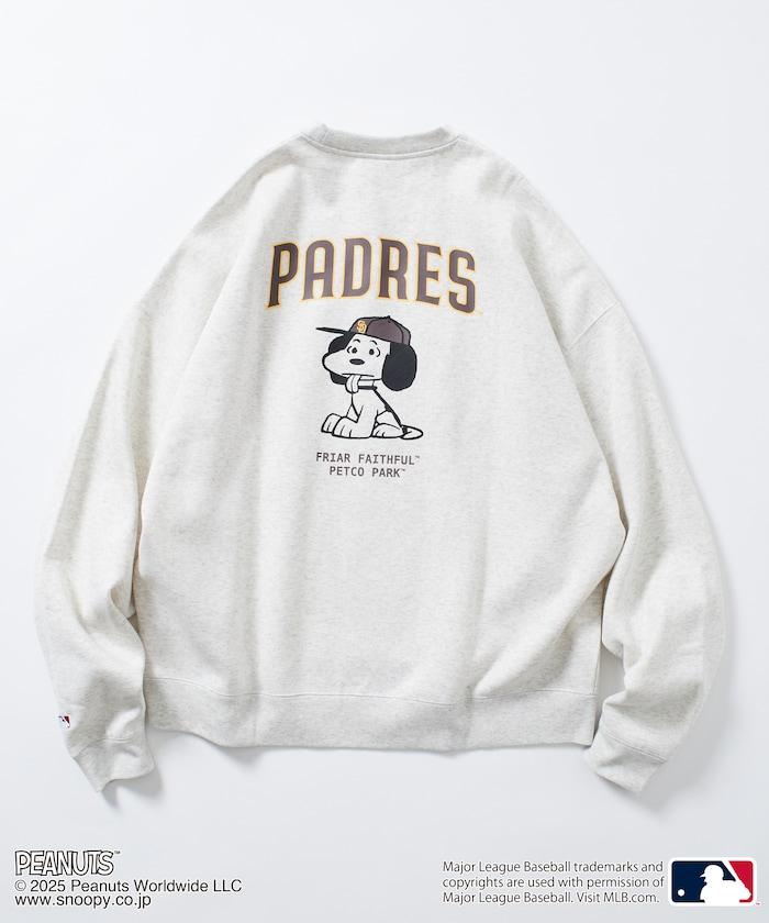 MLB×《PEANUTS》特別款寬鬆版型背部印花圓領衛衣/PADRES