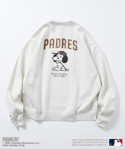 MLB×《PEANUTS》特別款寬鬆版型背部印花圓領衛衣/PADRES