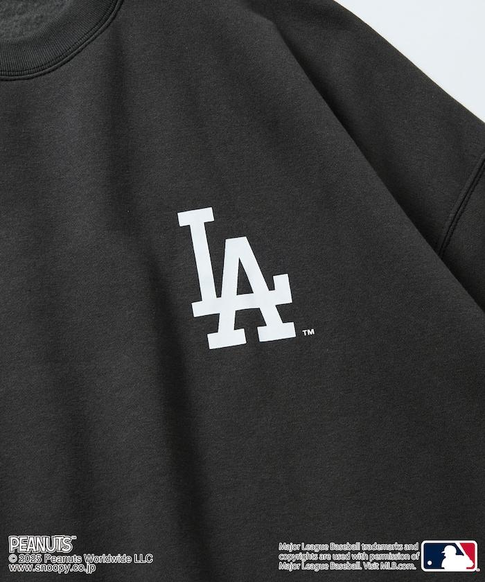 MLB×《PEANUTS》特別款寬鬆版型背部印花圓領衛衣 / Dodgers