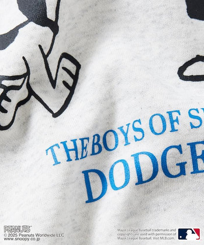 MLB×《PEANUTS》特別款寬鬆版型背部印花圓領衛衣 / Dodgers