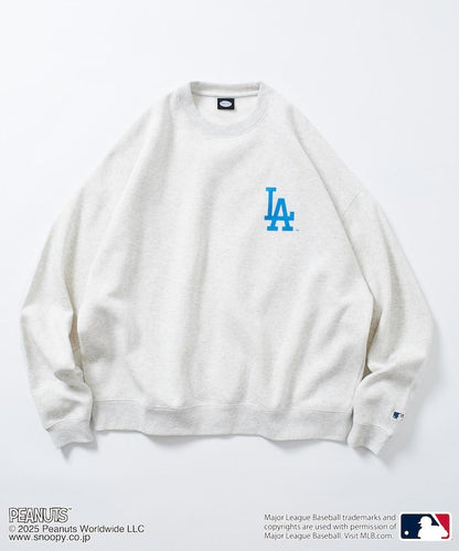 MLB×《PEANUTS》特別款寬鬆版型背部印花圓領衛衣 / Dodgers