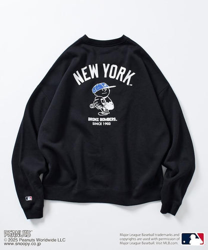 MLB×《PEANUTS》特別款寬鬆版型背部印花圓領衛衣/YANKEES