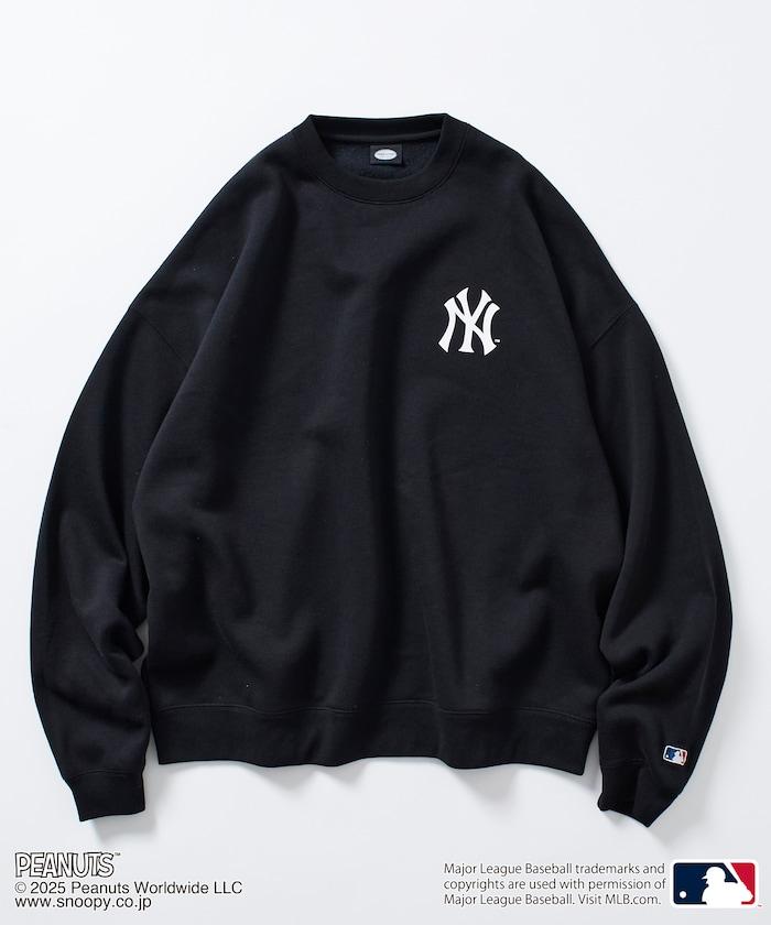 MLB×《PEANUTS》特別款寬鬆版型背部印花圓領衛衣/YANKEES