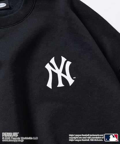 MLB×《PEANUTS》特別款寬鬆版型背部印花圓領衛衣/YANKEES