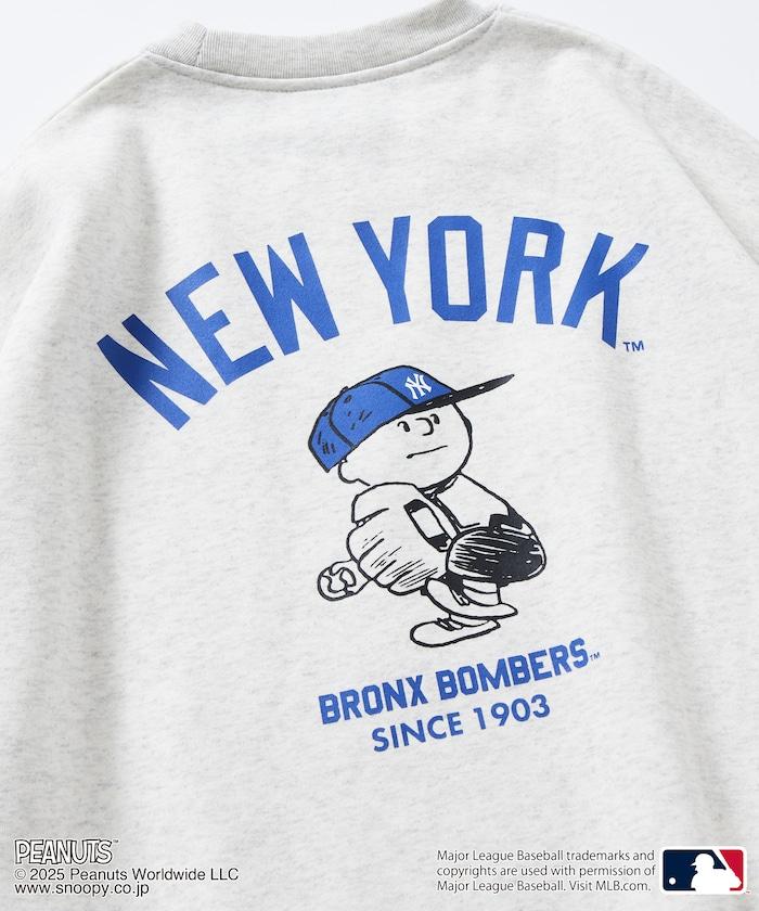 MLB×《PEANUTS》特別款寬鬆版型背部印花圓領衛衣/YANKEES