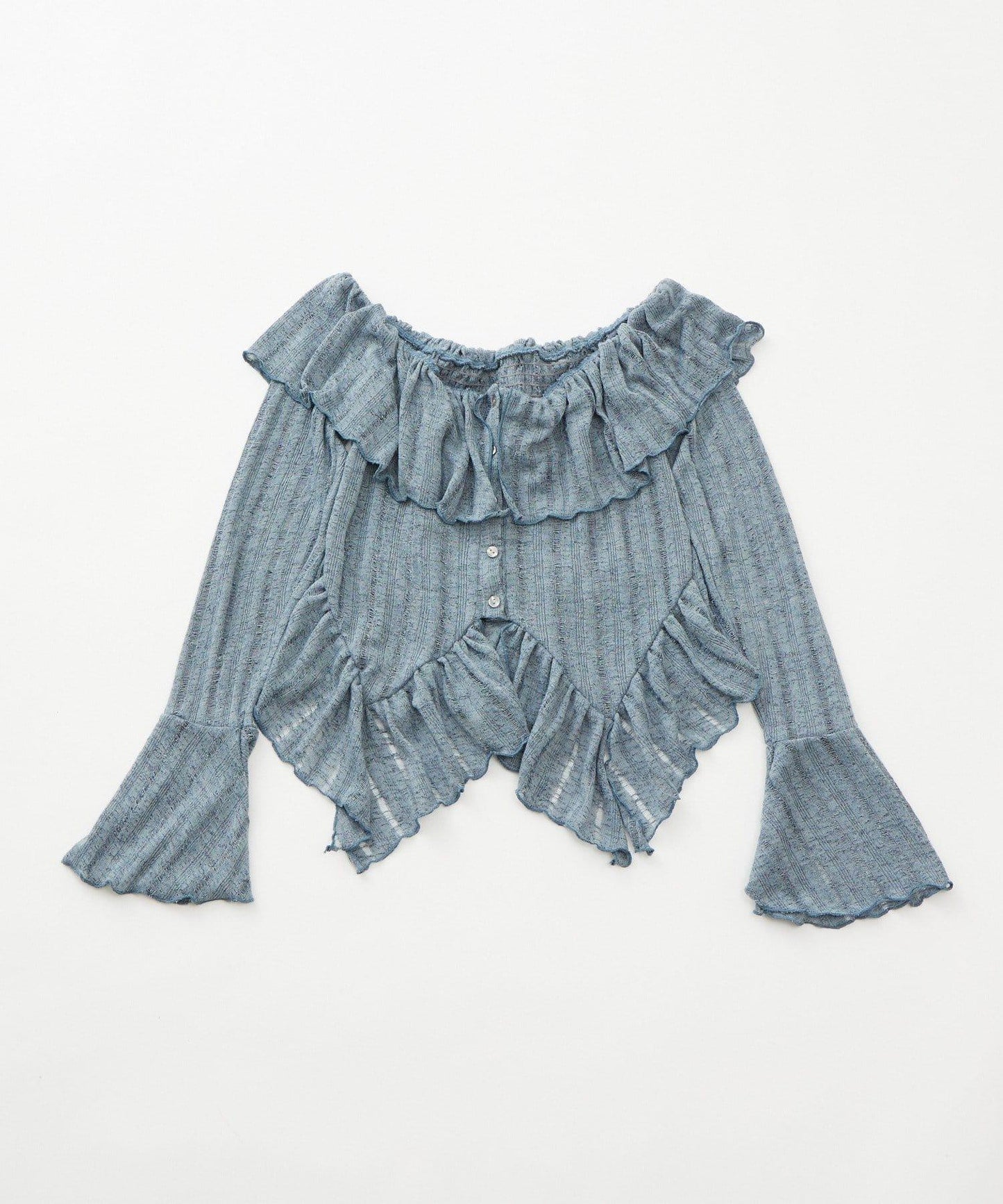 【mystic】[mline]層疊一字肩襯衫