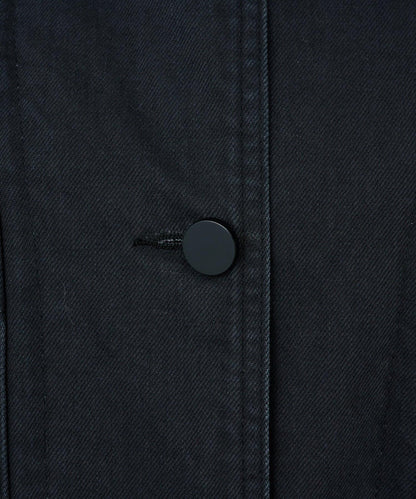 《15 quinze》皮革拼接工裝夾克