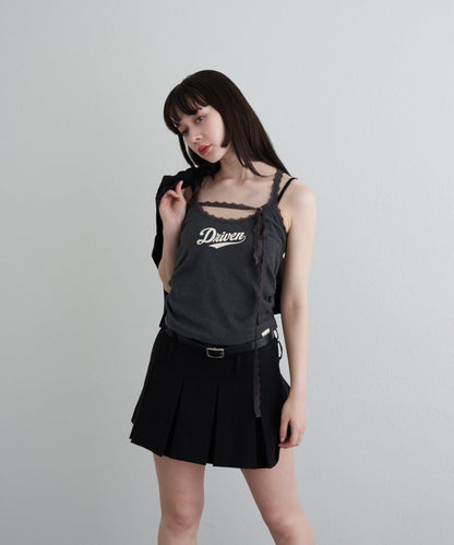 蕾絲Logo帶胸墊疊穿吊帶背心