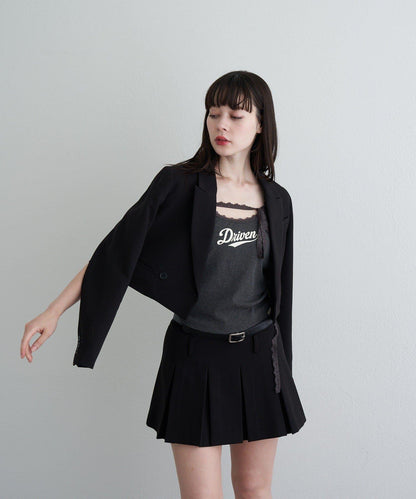 蕾絲Logo帶胸墊疊穿吊帶背心