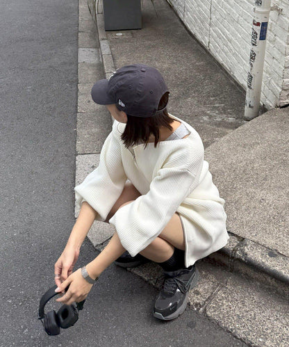 【パルクロ限定】（yumi企畫）多穿法雙拉鍊針織開衫