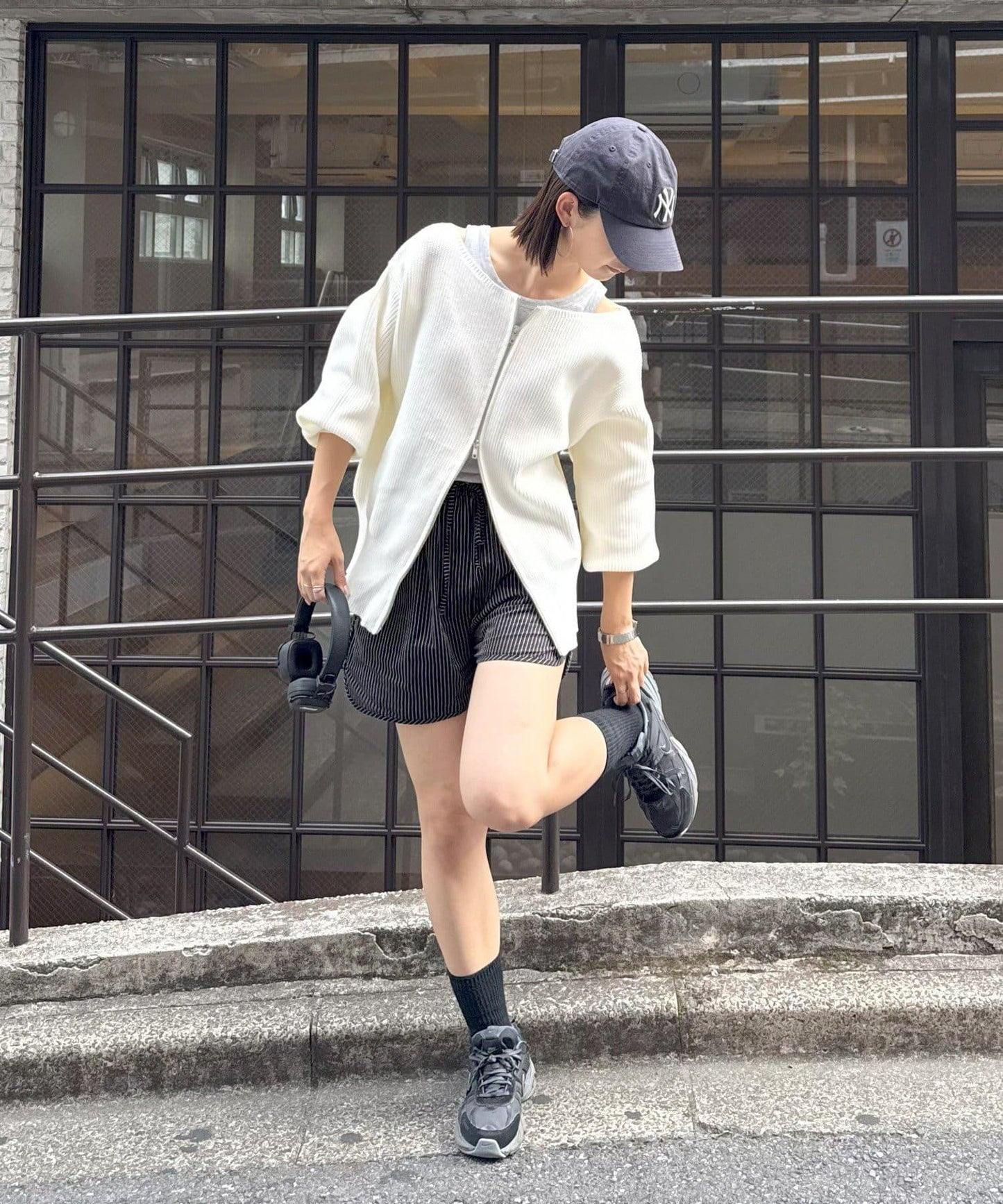 【パルクロ限定】（yumi企畫）多穿法雙拉鍊針織開衫