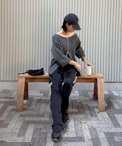 【パルクロ限定】（yumi企畫）多穿法雙拉鍊針織開衫