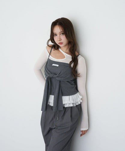 層疊設計吊帶背心