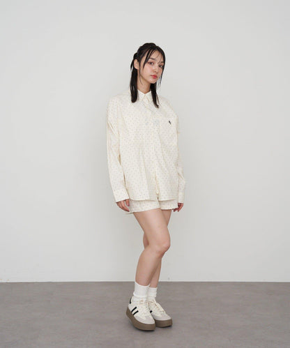 【套裝可搭配】胸部刺繡寬鬆襯衫