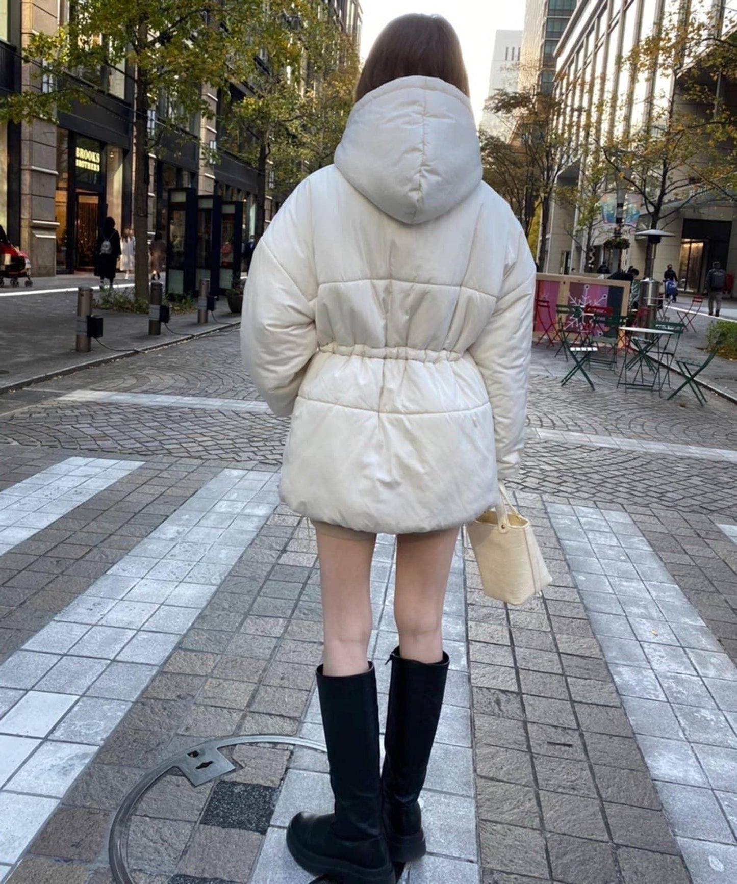 中長款仿羽絨