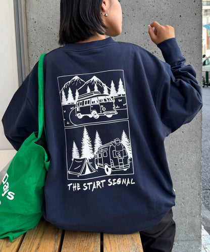 【ojisan】簡約刺繡衛衣圓領衫