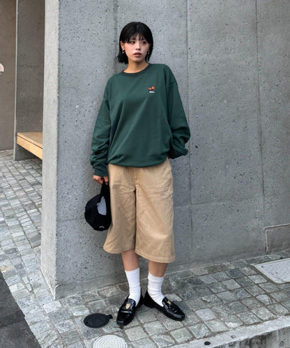 【ojisan】簡約刺繡衛衣圓領衫