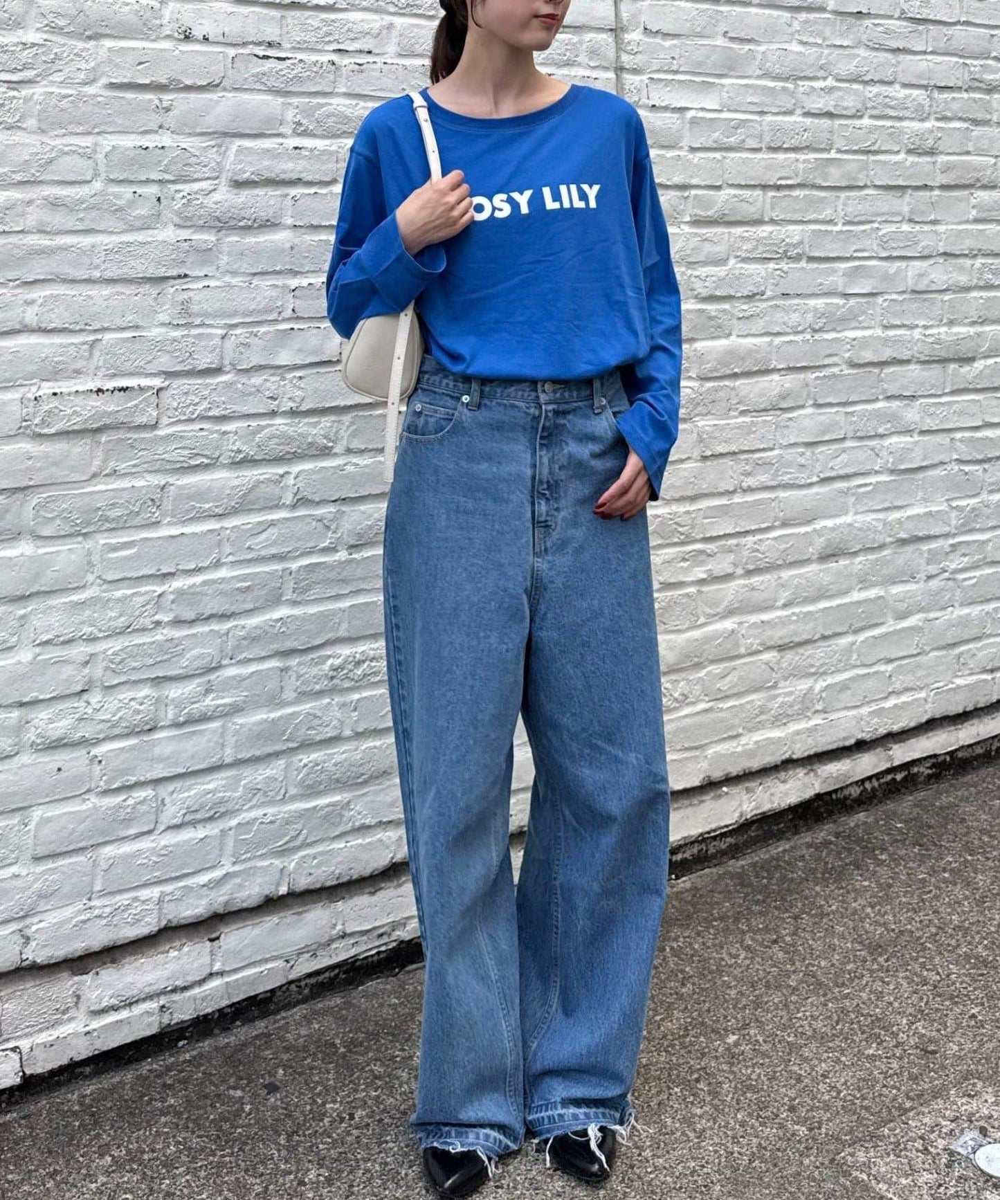 棉尼龍透視色彩字母T恤