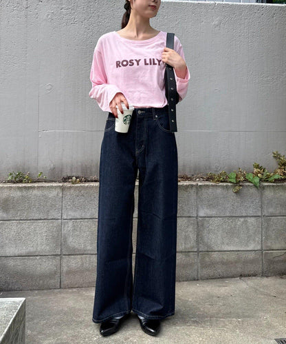 棉尼龍透視色彩字母T恤