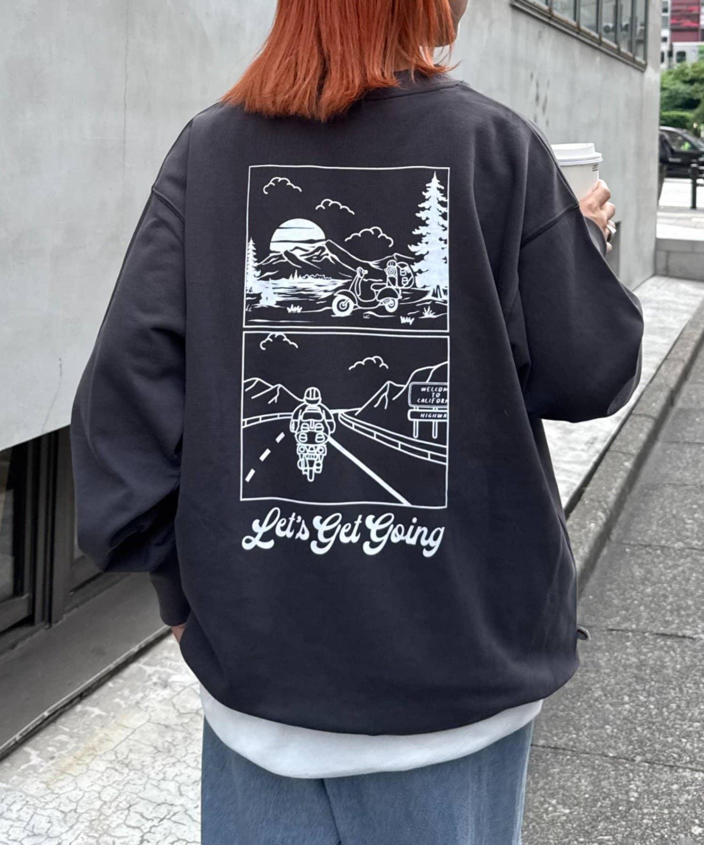 【ojisan】簡約刺繡衛衣圓領衫