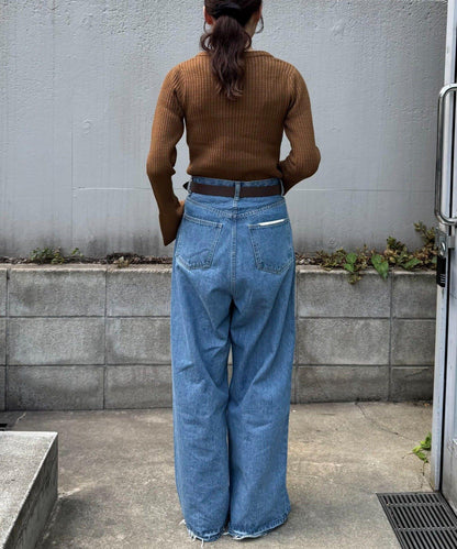 W喇叭袖羅紋針織衫