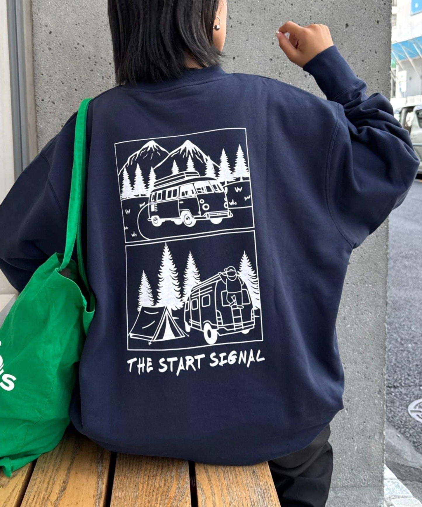 【ojisan】簡約刺繡衛衣圓領衫