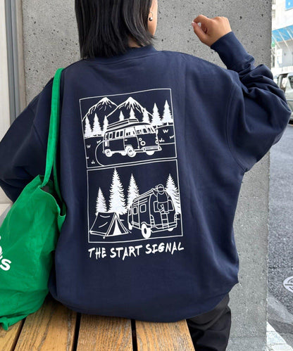 【ojisan】簡約刺繡衛衣圓領衫