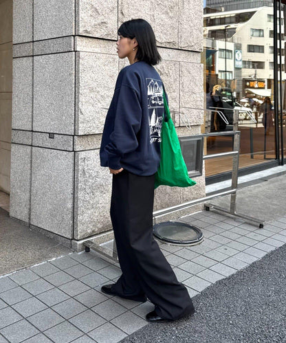 【ojisan】簡約刺繡衛衣圓領衫